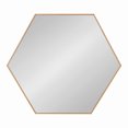 thumbnail image 2 of Kate and Laurel Rhodes Modern Hexagon Wall Mirror, 30 x 30, Natural Teak, Chic Geometric Mirror for Wall, 2 of 7