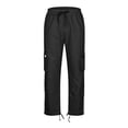 thumbnail image 4 of RKSTN Mens Cargo Pants Relaxed Fit Sport Pants Jogger Sweatpants Drawstring Outdoor Patchwork Trousers with Pockets, 4 of 5