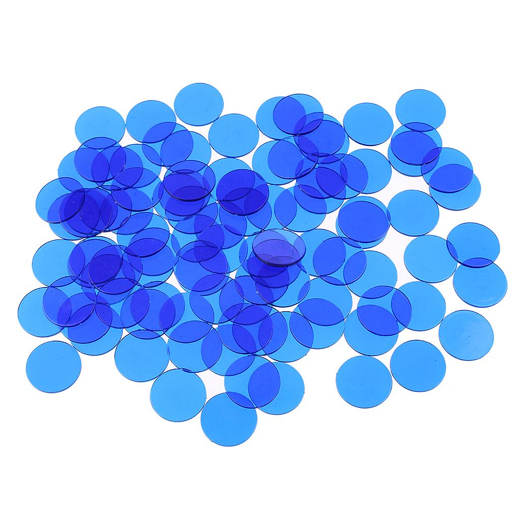 KLKCMS 200x Jetons, Marqueurs de Jetons de Bingo, Jetons de Jeu de Casino Jetons Enfants Enfant Math Bleu Vert