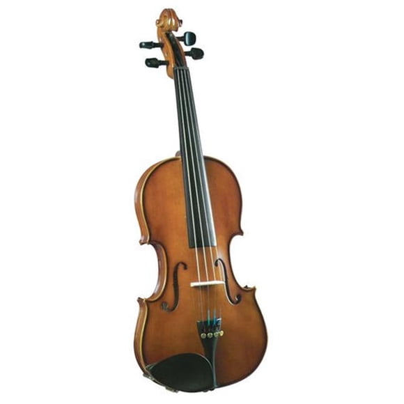 Saga SV-130 Cremona Novice Full Size Violin Outfit with Ebony Fingerboard - Opaque Warm Brown