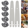 thumbnail image 1 of Chainsaw Chain Carbide 6 Inch Mini Chain Saw Chain Wear Resistant Heavy Duty Chainsaw Chain Guide Bar Carpenter Woodworking Tool for Wood Branch Cutting, 1 of 2