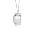 thumbnail image 2 of Angara Collier en Diamant Naturel - Collier Solitaire en Diamant Rond de 1 ct Serti Clos en Or Blanc 14K pour Femmes, 2 of 10