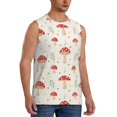 thumbnail image 2 of KLL Mushroom Print Workout Tank Tops Gym Sleeveless Fitness Muscle Tee-Small, 2 of 7