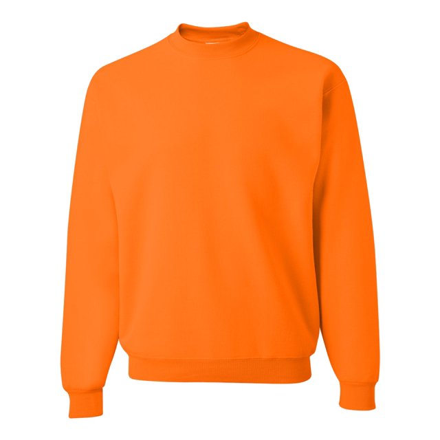 NuBlend Crewneck Sweatshirt, 4XL, Safety Orange