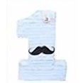 thumbnail image 2 of APINATA4U Large White Number One Pinata with Mustache Accent 20" First Birthday, 2 of 3