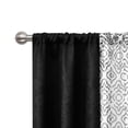 thumbnail image 3 of Mainstays Metallic Blackout Window Curtains Panel Set, Green Sage, 27.5" W x 84" L, 3 of 7