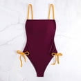 thumbnail image 4 of FcBaudy Womens Swimsuits One Piece Swimsuit Women Plus Size Swimsuit for Women Tankini Swimsuits for Women Women Solid Color Backless Strap Bikini Swimsuit Women Nylon Swimsuit, 4 of 6