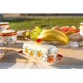 thumbnail image 3 of Euro Ceramica Duomo Collection Servingware, 3-Piece Breakfast Table Necessities Set, Gold and Cream, 3 of 5
