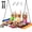 Colorful, variant on Gymax 60'' Kids Giant Tree Rectangle Swing 700 lbs w/ Adjustable Hanging Ropes Camo Green