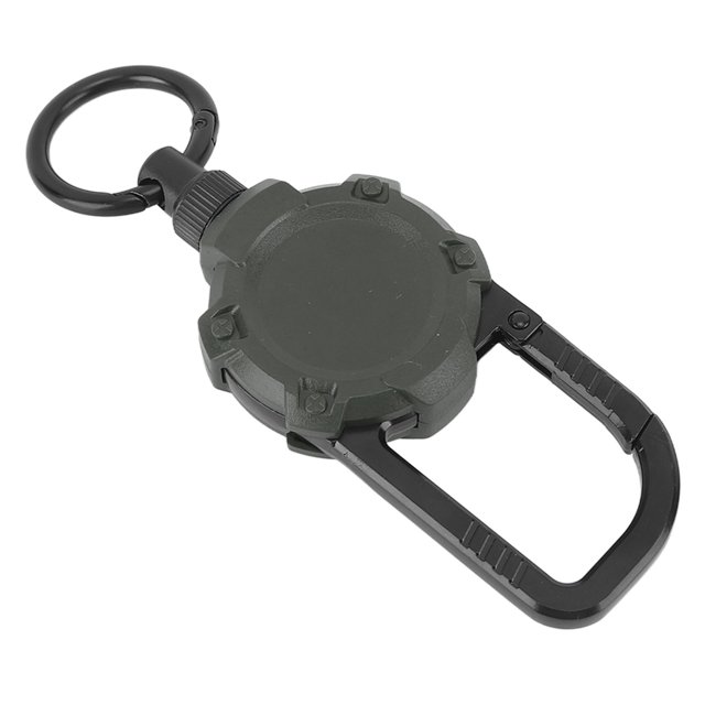 Clé Rétractable, Lanière Porte-Clés Rétractable, Porte-Clés Rétractable Fil en Acier Inoxydable Boucle à Tirage Facile Mousqueton Porte-Clés