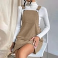thumbnail image 1 of FcBaudy Camisole Sans Manches Robe Col en V, Robes d'Été pour Femmes, Robes pour Femmes Nouvelle Robe à Bretelles en Velours Côtelé Ample Robe à Bretelles pour Femmes, 1 of 7