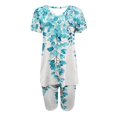 thumbnail image 4 of Blouses pour Femmes, Ensembles de Blouses Décontractées à Manches Courtes Imprimées et Col en V pour Femmes, 4 of 4
