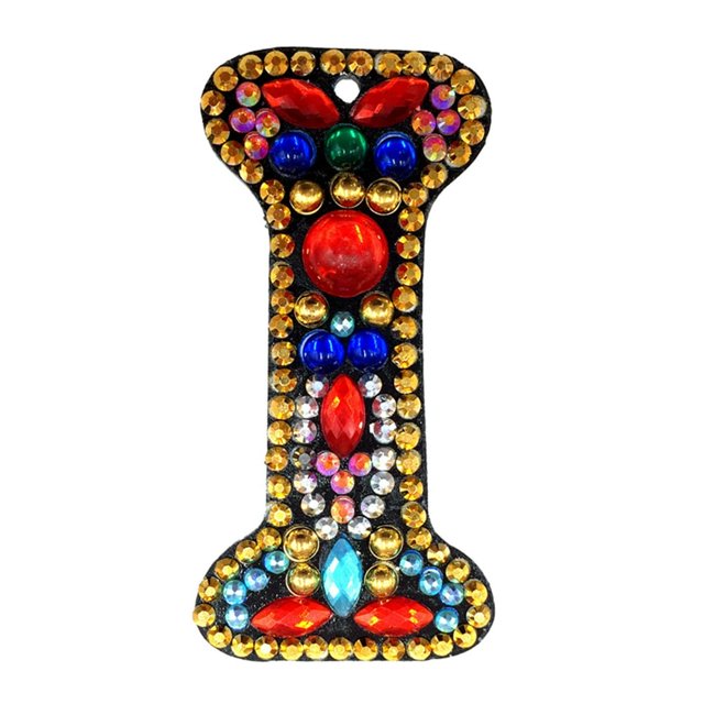 Porte-clés de Noël 26 Lettres Pendentif Strass