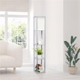 thumbnail image 1 of Lalia Home LHF-3004-GY Column Shelf Floor Lamp with Linen Shade, Gray, 1 of 4