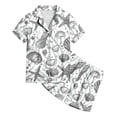 thumbnail image 4 of Ensemble de Pyjama 2 Pcs pour Enfants Imprimé Graphique Chemise à Manches Courtes et Shorts, 4 of 4