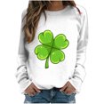 thumbnail image 1 of QIPOPIQ Chandails à Manches Longues pour Femmes T-Shirts de la Saint-Patrick Chandail Shamrock T-Shirt Vert Hauts T-Shirts de la Saint-Patrick Tuniques à Col Rond pour Dames T-Shirts de Fête T-Shirts Graphiques Aubaines, 1 of 4