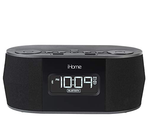 iHome iBT38G Radio Stéréo Bluetooth Double Réveil - avec Mélodie, Assistant Musical Alimenté par la Voix