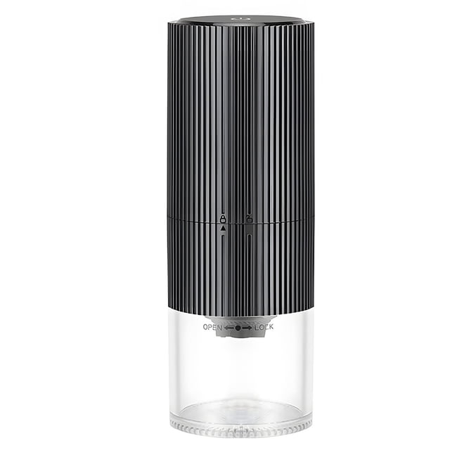 HB-987 Portable Electric Coffee Grinder with Ceramic Grinding Core, BottomAdjustable Coarseness, 1-5s Auto Stop, Type-C Charging, LED Display Touch Screen, 110ml Powder Bin, 25g Max Grinding