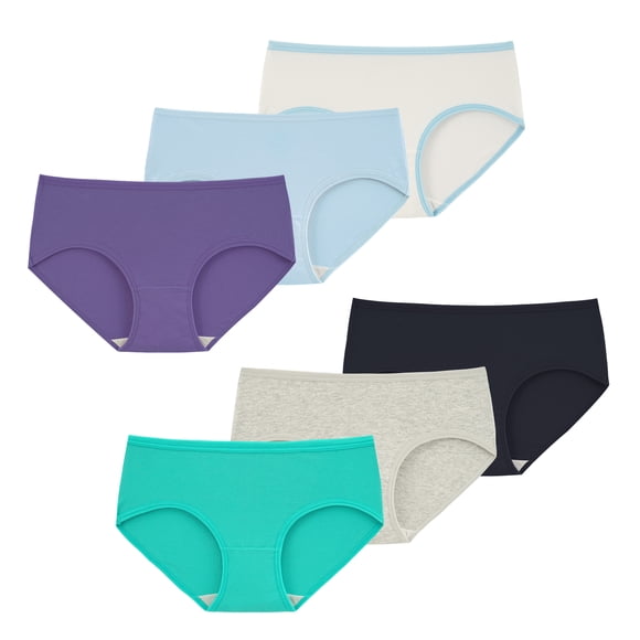 INNERSY Girls Underwear Cotton Briefs Panties for Teens 6-Pack(12-14years,Sky Adventure)