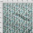 thumbnail image 3 of oneOone Georgette Viscose Sea Green Fabric Floral Retro Craft Projects Decor Fabric Printed By The Yard 42 Inch Wide, 3 of 5