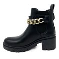 thumbnail image 3 of Women's Lug Sole Mid Chunky Block Heel Fashion Elastic Panel Ankle Bootie, 3 of 4