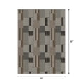 thumbnail image 3 of Mainstays Modern Indoor Taupe, Gray and Brown Geometric Block Rug, 3' x 4', Machine Washable, Non-Skid Backing, 3 of 5