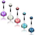 thumbnail image 4 of BodyJ4You 15PCS Professional Piercing Kit Steel 14G Double Created-Opal Belly Navel Ring Body Piercing Set, 4 of 6