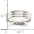 thumbnail image 4 of 925 Sterling Silver 6mm Brushed Fancy Size 9.5 Band Ring, 4 of 4