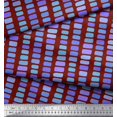 thumbnail image 2 of Soimoi Red Modal Satin Fabric Brush Stroke Abstract Print Sewing Fabric Yard 42 Inch Wide, 2 of 3