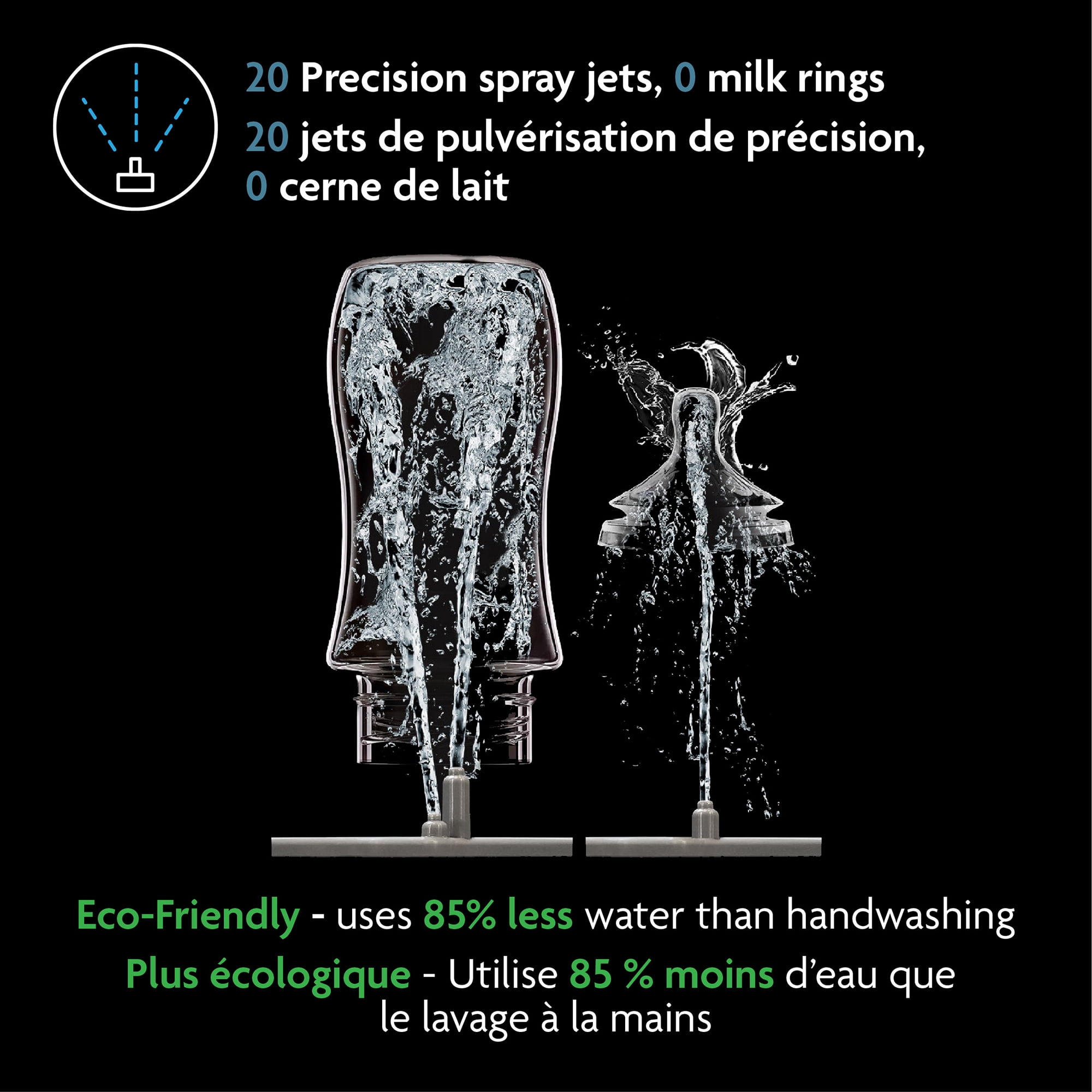Lave-biberons Baby Brezza Bottler Washer Pro - Nettoyage Prouvé Cliniquement Supérieur - Lave, Stérilise et Sèche en un Seul Appareil, Machine Remplace les Brosses et les Égouttoirs