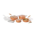 thumbnail image 1 of Starfrit EcoCopper Ensemble Eco Copper 10 Pièces, Revêtement Céramique Antiadhésif, Compatible Four, Sans PFOA & PTFE, Facile À Nettoyer, Couleur Cuivre, 1 of 2