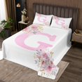 thumbnail image 2 of Erosebridal Ensembles de Courtepointe Rose Initiale g pour Lit Simple, Ensemble de Literie de la Saint-Valentin, Décor Romantique de Roses, 2 of 5