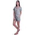 thumbnail image 2 of Moomaya Ensemble de Nuit pour Femmes à Manches Courtes, Chemise-Short à Boutons et Short, 2 of 6