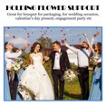 thumbnail image 4 of 3 Sets Floral Bouquet Handle Bride Handheld Bouquet Holder Wedding Accessory with Lace, 4 of 9