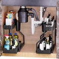 thumbnail image 2 of 1pc Under Sink Organizer, 2-Tier L-Shape Sliding Drawer Type Under Sink Organizers, 2 of 4