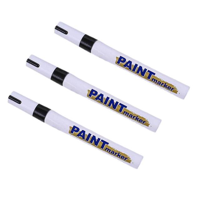 CHOK 3 Pcs Stylos de Retouche Automobile Marqueurs Industriels Étanches Métal