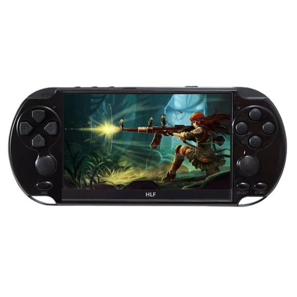 HLF Console de Jeu Rétro Multifonction de 5,1 Pouces Console de Jeu Portative Prise en Charge de 7700 Jeux Émulateur d'Arcade/CPS les Jeux Peuvent Être Archivés avec Batterie au Lithium Rechargeable (Noir)