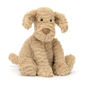 Jellycat Fuddlewuddle Puppy Stuffed Animal, Medium 9 inches Soft Curly Plush Dog Toy Cute Gift