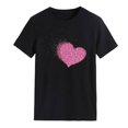 thumbnail image 4 of Pompotops T-Shirt Décontracté à Manches Courtes pour Femmes avec Impression d'Amour, 4 of 4