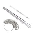thumbnail image 1 of Aluminium Ring Sizer Mandrel Metal Ring Sizer Finger Sizing Stick Mandrel Tool With Ring Sizer Gauge Set Measuring Tape For Ring Size Measurement, 1 of 7
