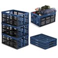 thumbnail image 1 of CleverMade Collapsible Utility Crates, Ocean, 3 Pack, 45L/11 Gal, 66 lbs Capacity, Stackable Containers, Heavy Duty, Space-Saving Baskets,Polypropylene (PP), 1 of 7