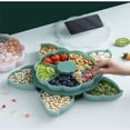 thumbnail image 4 of White Rotating Serving Tray With 10 Divided Compartments 14.5 cm Diameter 12 cm Height Food Safe Plastic, 4 of 4
