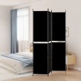 thumbnail image 1 of vidaXL 3-Panel Room Divider Black 150x220 cm Fabric, 1 of 5