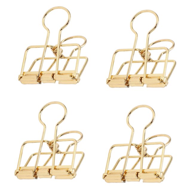 50Pcs Clips Métalliques Conception Creuse Force de Serrage Forte Longue Durée de Vie Polyvalente, pour l'Organisation de Documents