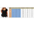 thumbnail image 5 of Tunique Henley Grande Taille pour Femmes Col en V Boutonnée Manches Courtes Décontractée Blouse à Volants, 5 of 5