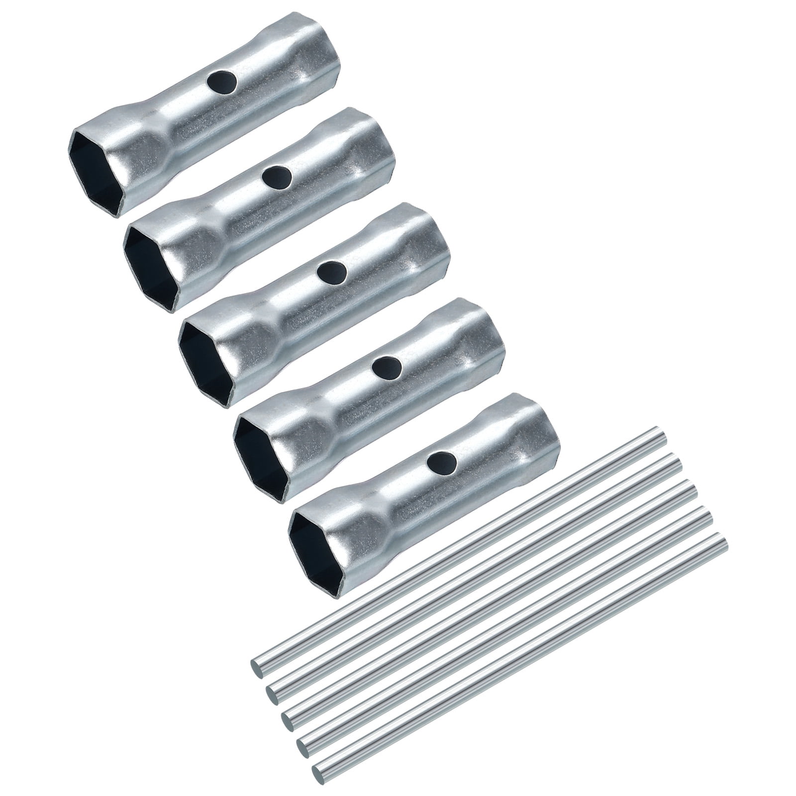 Unique Bargains 17-19mm Ignition Spark Plug Spanner Dual-Ended Wrench Hex Socket 5 Pack 17mm 19mm