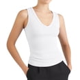 thumbnail image 1 of Women's Fashion Casual Tight V Neck Ribbed Knit Sleeveless Vest, 1 of 4