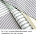 thumbnail image 2 of Comforter Set Queen Size  3-Piece Coverlet Set for Night Sleep  Bedding Quilt with Green Yellow Blue Plaid Striped Real Patchwork, 2 of 4