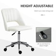 thumbnail image 4 of Vinsetto Armless Office Chair Swivel Computer Desk Chair, Cream White, 4 of 10