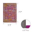thumbnail image 2 of 594234 Laraline Tapis Vintage Turc à Médaillon Fuchsia Délavé 5 Pieds3 Pouces x 7 Pieds7 Pouces, 2 of 9